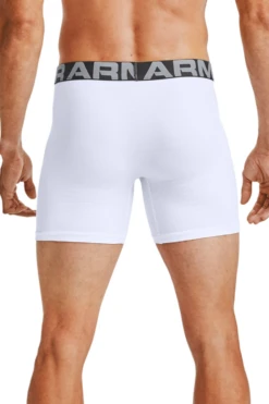 Under Armour 3 Pack Men's Charged Cotton 6" Boxerjock -Fashion Panty Shop 1363617 100 BC