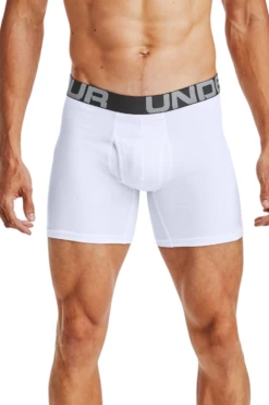 Under Armour 3 Pack Men's Charged Cotton 6" Boxerjock -Fashion Panty Shop 1363617 100 FC Main