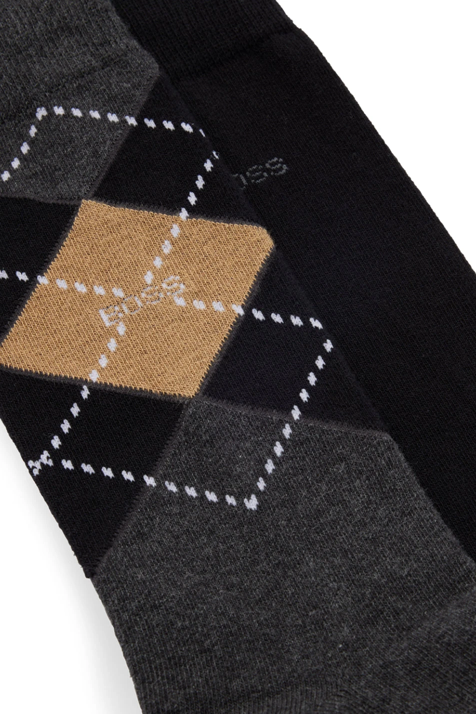 BOSS 2 Pack Men's Argyle Sock 9 BOSS 2 Pack Men's Argyle Sock - Image 7