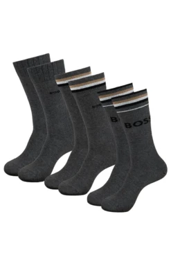BOSS 3 Pack Men's Rib Iconic Sock