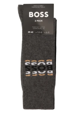BOSS 2 Pack Men's Logo Socks