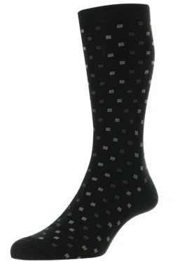 Pantherella Men's Byrd Box Motif Sock