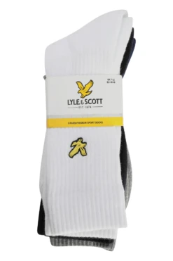 Lyle & Scott Camdyn 5 Pack Men's Sport Socks -Fashion Panty Shop CAMDYN 5252 12