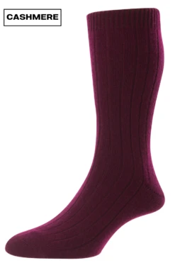Pantherella Men's Cashmere Waddington Rib Sock -Fashion Panty Shop CASHMERE 9