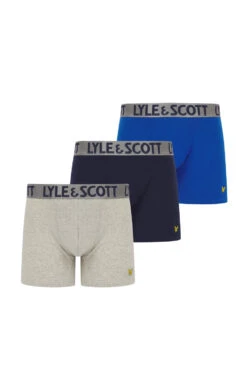 Lyle & Scott 3 Pack Men's Christopher Satin Waistband Trunk