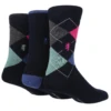 Pringle 3 Pack Men's Argyle Sock -Fashion Panty Shop M6200MFAS
