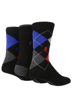 Pringle 3 Pack Men's Argyle Sock -Fashion Panty Shop M6200MFAS3