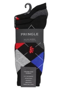 Pringle 3 Pack Men's Argyle Sock -Fashion Panty Shop M6200MFAS3 01