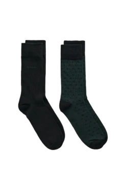 Gant 2 Pack Men's Dot And Solid Socks