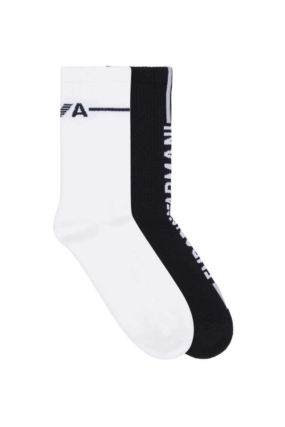 Emporio Armani 2 Pack Men's Knit Crew Sock 3 Emporio Armani 2 Pack Men's Knit Crew Sock