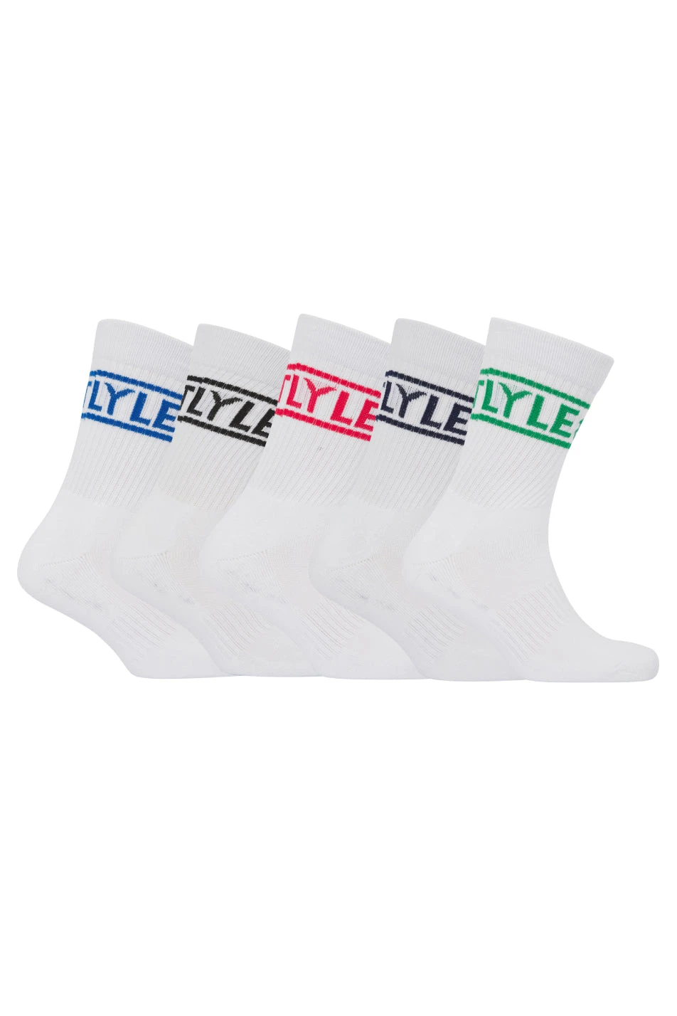 Lyle & Scott 5 Pack Men's Ray Contrast Logo Tubular Sock 3 Lyle & Scott 5 Pack Men's Ray Contrast Logo Tubular Sock