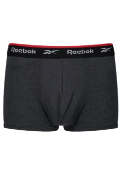 Reebok Redgrave 3 Pack Men's Sport Trunk 13 Reebok Redgrave 3 Pack Men's Sport Trunk -Fashion Panty Shop U5 C8260 RBK S3PKB BlackCharcoalGrey 1