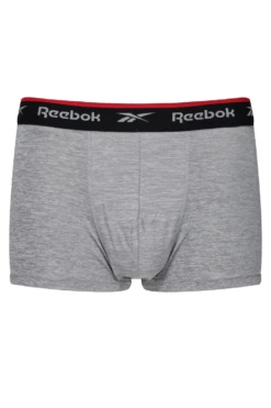 Reebok Redgrave 3 Pack Men's Sport Trunk 15 Reebok Redgrave 3 Pack Men's Sport Trunk -Fashion Panty Shop U5 C8260 RBK S3PKB BlackCharcoalGrey 3