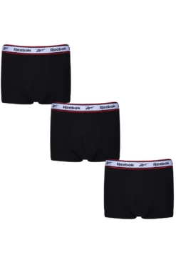 Reebok Barlow 3 Pack Men's Trunk -Fashion Panty Shop U5 C8265 RBK S3PKA Black 3 306f3e6a 16b1 4118 a200 eda7ebd03154