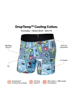 SAXX Men's Droptemp Cool Boxer Brief -Fashion Panty Shop sxbb44 sps 1form f fa23 tech